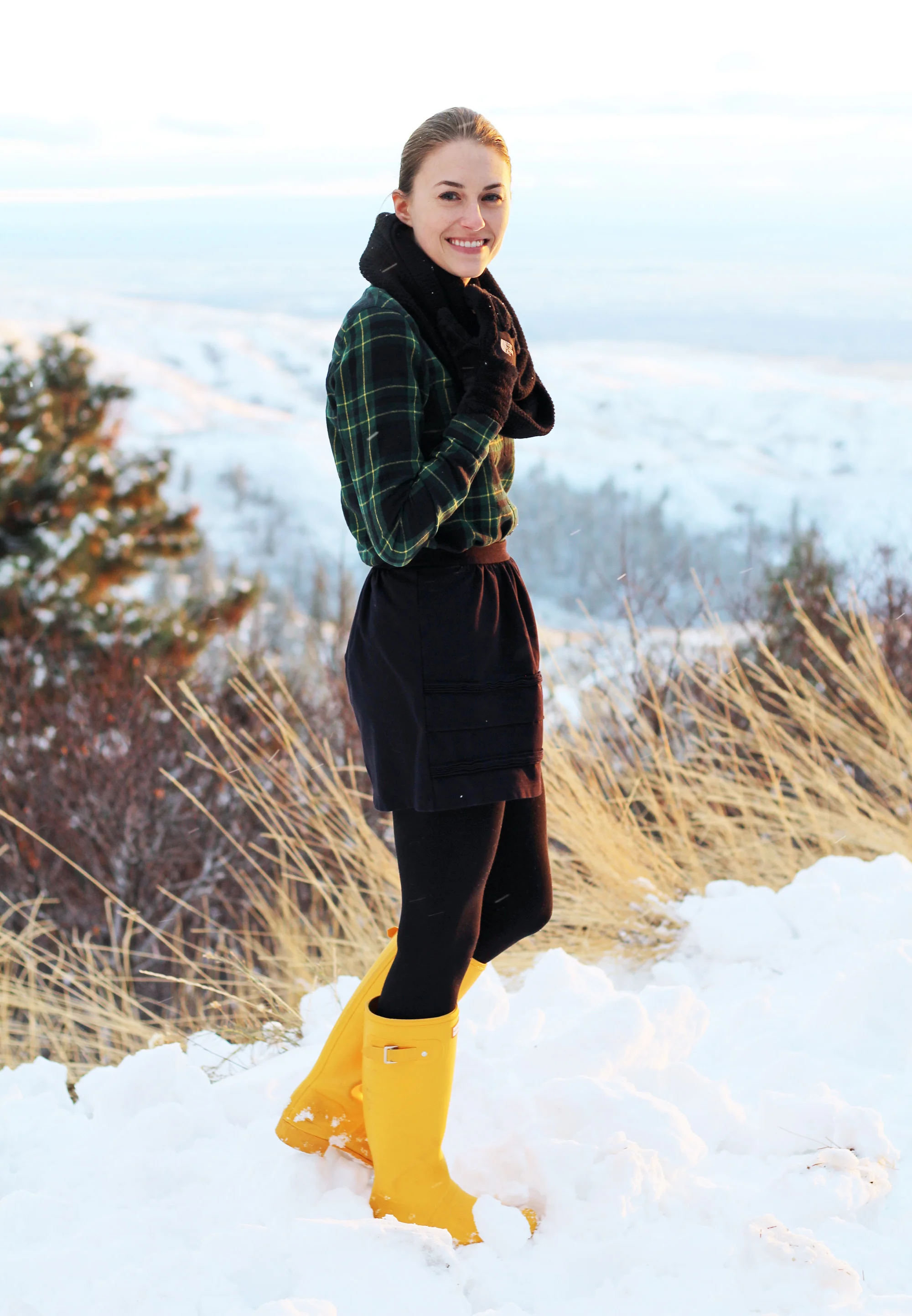 Hunter boots winter outfit cheap